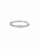 Tiny Solitaire Stacking Ring Silver Rings by Sami Jewels