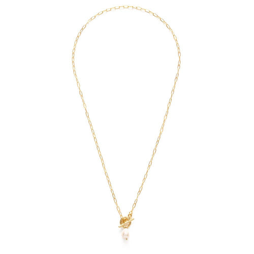 Toggle Clasp with Pearl Necklace