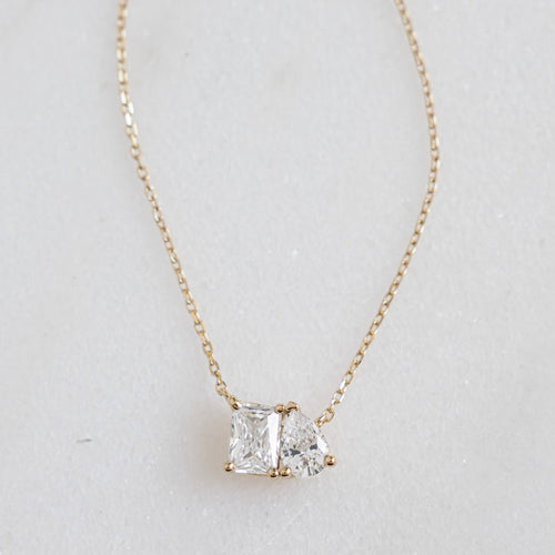 Toi et Moi Necklace: Gold by Sami Jewels