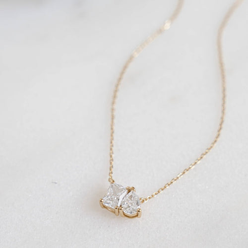 Toi et Moi Necklace: Gold by Sami Jewels