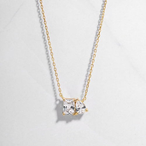 Toi et Moi Necklace: Gold by Sami Jewels