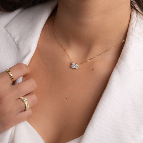 Toi et Moi Necklace: Gold by Sami Jewels