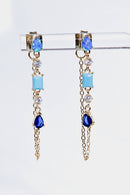 Turquoise and Blue Opal Droplet Earrings Earrings by Native Gem