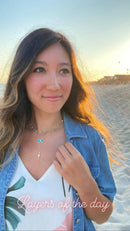 Turquoise Drops of Spring Necklace: Gold by Kamaria Jewelry
