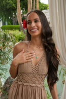 Turquoise Drops of Spring Necklace: Gold by Kamaria Jewelry