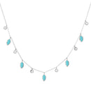 Turquoise Drops of Spring Necklace: Gold by Kamaria Jewelry