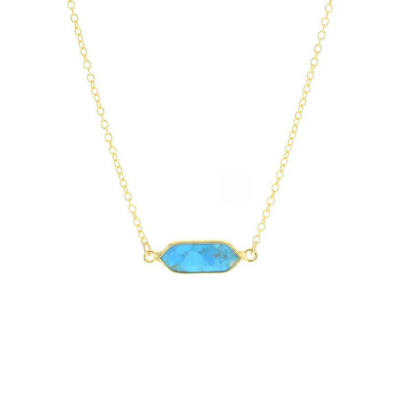 Turquoise Stone Necklace – Sustainable Statement Piece Fashion