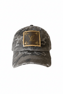 Upcycled Designer Cap with Louis Vuitton Patch