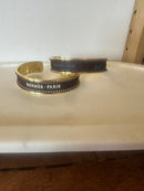 Upcycled Designer Cuff Bracelet With Hermes Accents