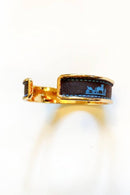 Upcycled Designer Cuff Bracelet With Hermes Accents