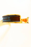 Upcycled Designer Cuff Bracelet With Hermes Accents