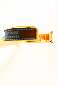 Upcycled Designer Cuff Bracelet With Hermes Accents