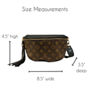Upcycled Full Front Louis Vuitton Britt Belt Bag In Black Leather - Red Bird Road