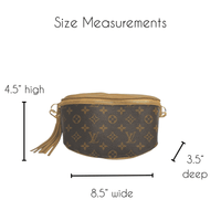 Upcycled Full Front Louis Vuitton Britt Belt Bag In Bronze Leather