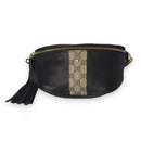 Upcycled Gucci Stripe Britt Belt Bag In Black Leather - Red Bird Road