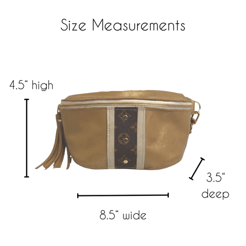 Upcycled Louis Vuitton Britt Belt Bag In Bronze Leather