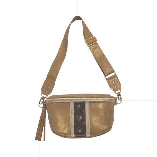 Upcycled Louis Vuitton Britt Belt Bag In Bronze Leather