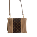 Upcycled Louis Vuitton Caroline Crossbody In Mocha Mousse Leather - Red Bird Road