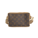 Upcycled Louis Vuitton Full Front Bella Belt Bag In Bronze Leather - Red Bird Road