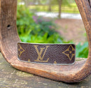 Upcycled LV Hair Clip French Barrette Brown