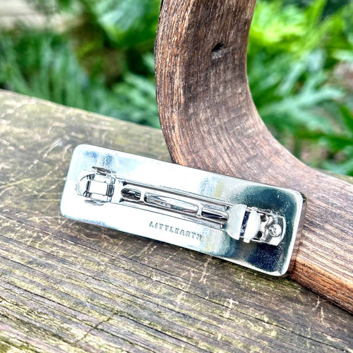 Upcycled LV Hair Clip French Barrette Brown