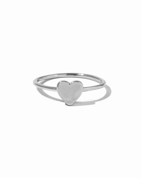 Valentina Heart Ring Silver