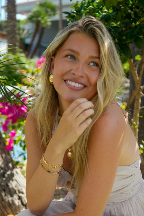 Venus Shell Statement Earrings by Glamrocks Jewelry
