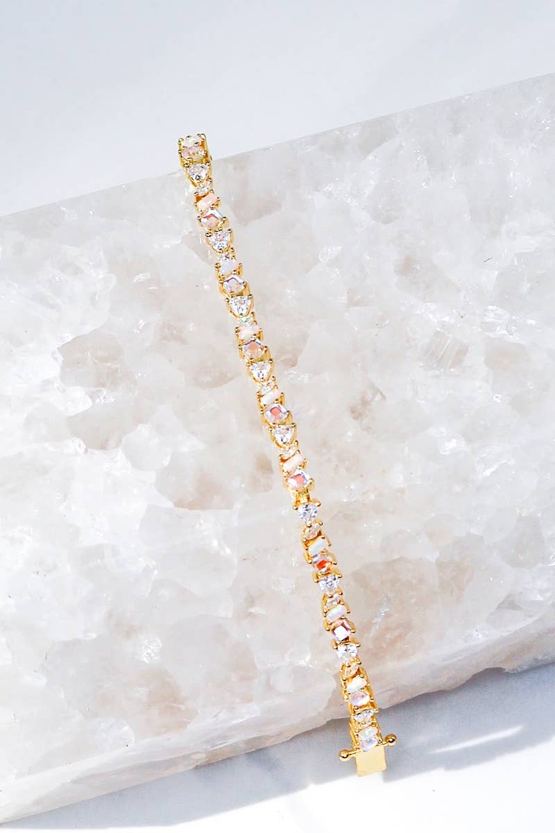 VIENNA BRACELET- PINK OPAL - Red Bird Road