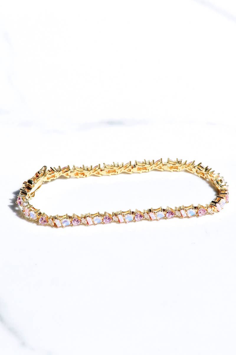 VIENNA BRACELET- PINK OPAL - Red Bird Road