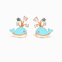 Whale You Be Mine Gold Studs
