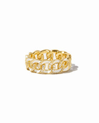 White Enamel Chain Ring
