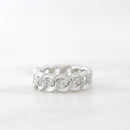 White Enamel Chain Ring Rings by Sami Jewels