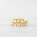 White Enamel Chain Ring Rings by Sami Jewels