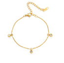 Willow Crystal Drop Anklet