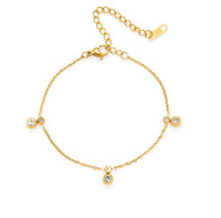 Willow Crystal Drop Anklet