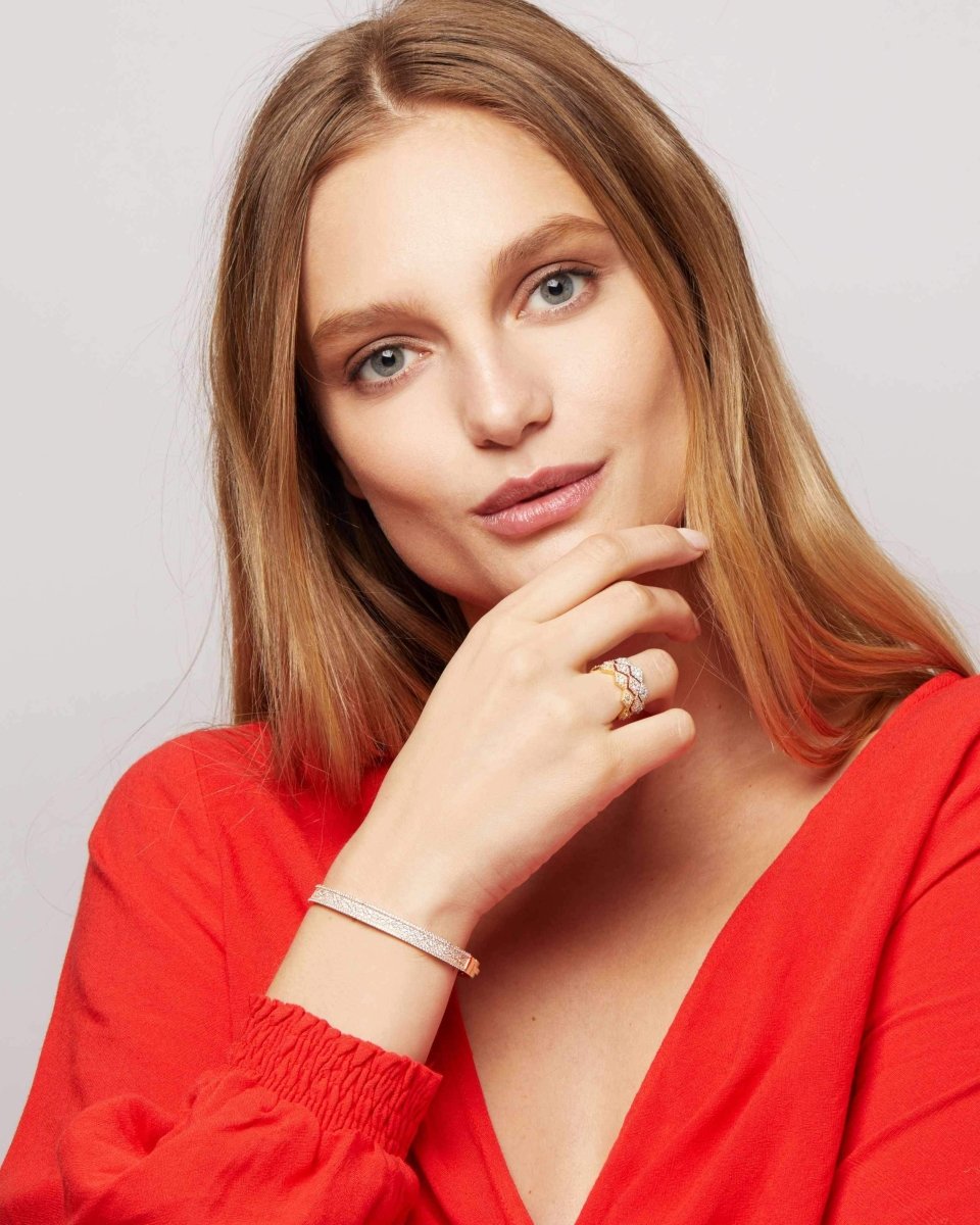 Zelda Bangle: Rose - Elegant 14k Gold-Plated